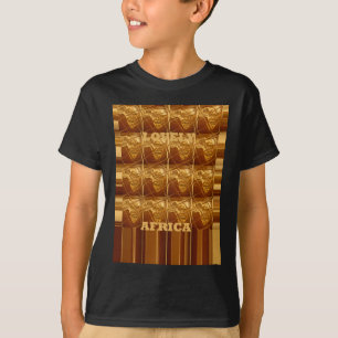 Wunderschöne Afrikanische Karte Print Golden Desig T-Shirt