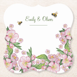 Wunderschöne Aquarellbäume Blume und е е Untersetzer