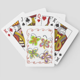 Wunderschöne atemberaubende Süße Schmetterlings Ku Spielkarten