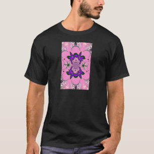 Wunderschöne Baby-Rosa Blumen mit Violettem Farbto T-Shirt