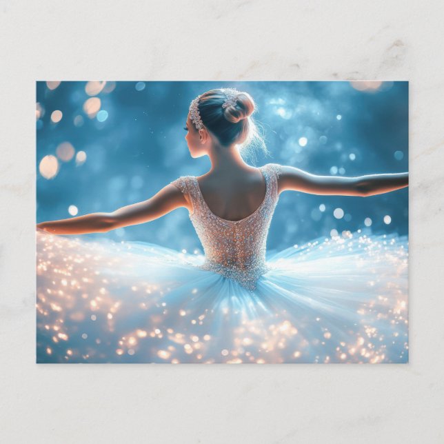 Wunderschöne Ballerina im Tutu  Postkarte (Vorderseite)