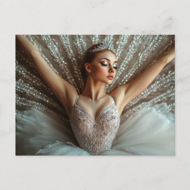Wunderschöne Ballerina im Tutu  Postkarte (Vorderseite)