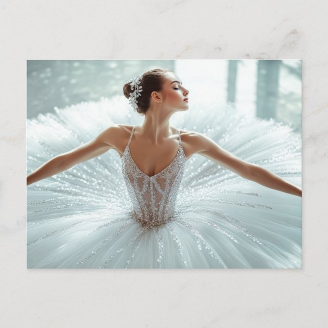 Wunderschöne Ballerina im Tutu  Postkarte (Vorderseite)