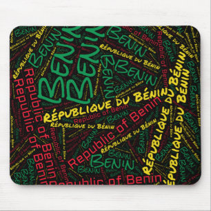 Wunderschöne Benin Flag Farben Patriotische Maus P Mousepad
