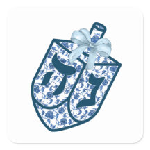 Wunderschöne blaue Driedel-Chinoiserie-Aufkleber