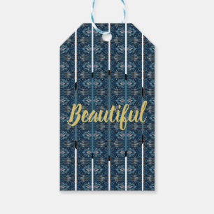 Wunderschöne blaue Geschenkanhänger von der Dichte