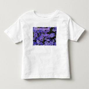 Wunderschöne Blaue Violette Petunien Blumenkraft Kleinkind T-shirt