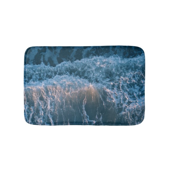Wunderschöne blaue Waves Badematte (Vorderseite)