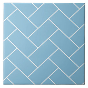 Wunderschöne Blue Herringbone Design Keramik Tile. Fliese