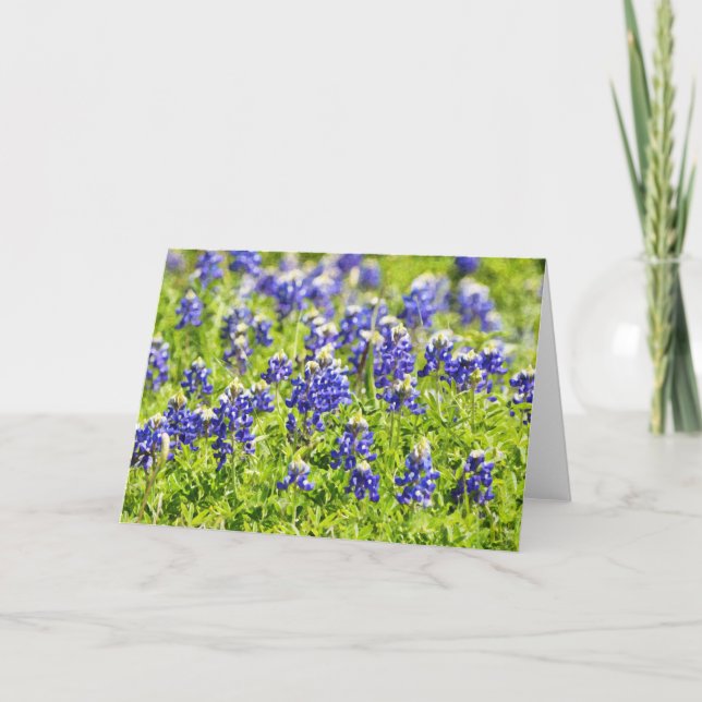 Wunderschöne Bluebonnets Scripture Card Psalm 72:1 Karte (Vorderseite)