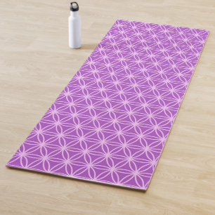 Wunderschöne Blume des Lebens in violetten Schatti Yogamatte