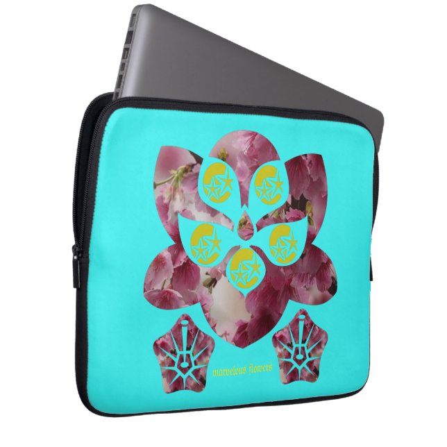 wunderschöne Blume Laptopschutzhülle (Vorne Rechts)