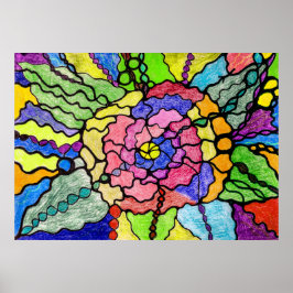 Wunderschöne Blume Moderne Kunst Poster