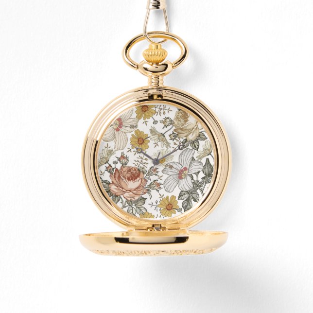 Wunderschöne Blumen Armbanduhr (Vorderseite)