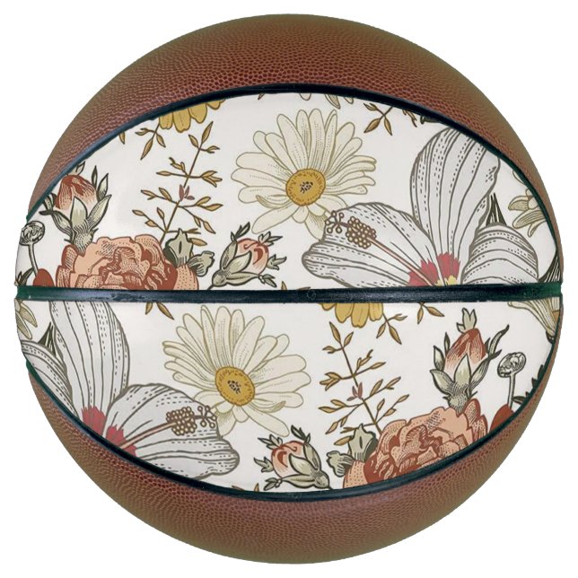 Wunderschöne Blumen Basketball (Vorderseite)