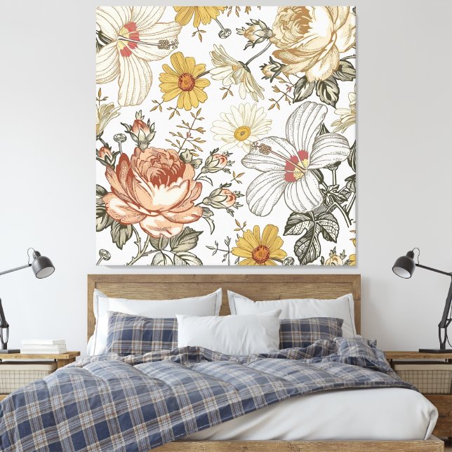 Wunderschöne Blumen Leinwanddruck (Insitu (Schlafzimmer))