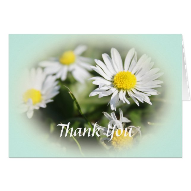 wunderschöne Blumendankkarte. (Vorderseite (Horizontal))