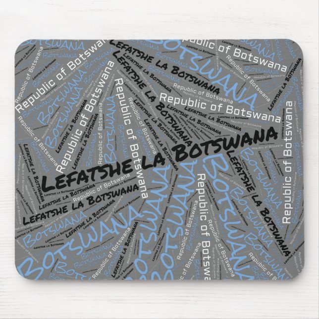 Wunderschöne Botswana Flag Farben Patriotisch Mousepad (Vorne)