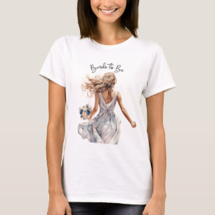 Wunderschöne Braut-Wasserfarbenkunst Braut zu werd T-Shirt