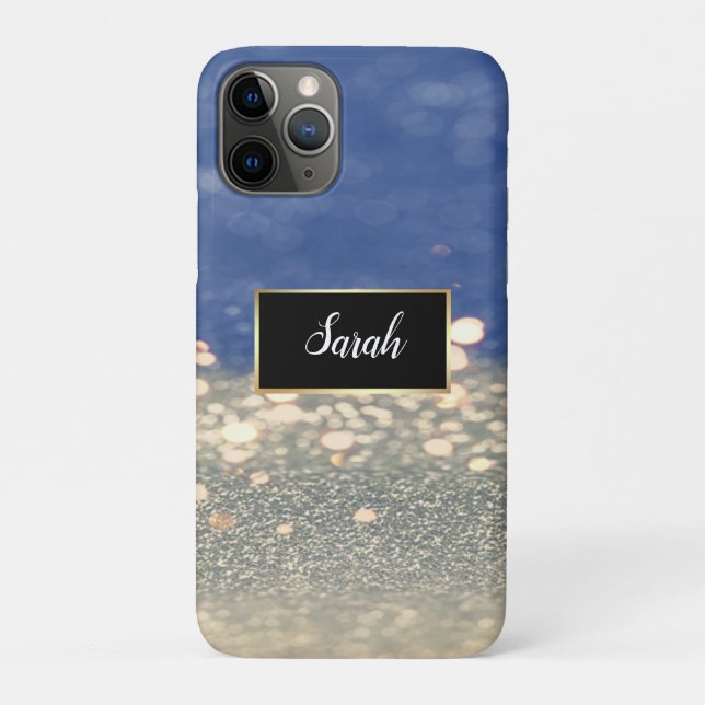 Wunderschöne Coole Blu- und Weißreihen Case-Mate iPhone Hülle (Rückseite)
