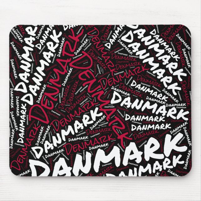 Wunderschöne Dänemark Flaggen Farben Patriotic Mousepad (Vorne)