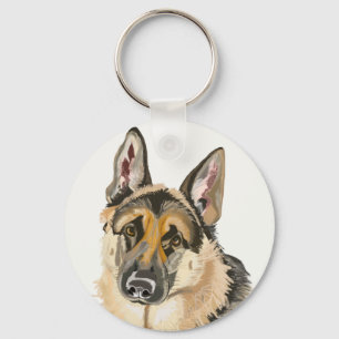 Wunderschöne Deutsche Schäferhund, Zeichnung eines Schlüsselanhänger