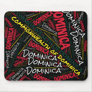 Wunderschöne Dominica Flag Farben Patriotic Mousepad