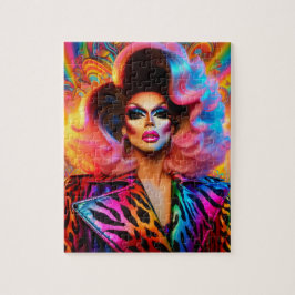 Wunderschöne Drag Queen aus den 1980er Jahren Puzzle