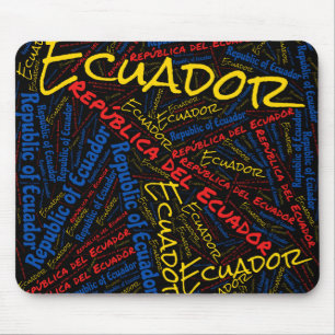 Wunderschöne Ecuador Flag Farben Patriotic Mousepad