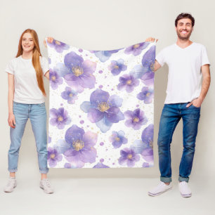 wunderschöne, elegante Blume, nahtlos gepatcht Fleecedecke