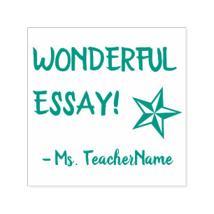 "WUNDERSCHÖNE ESSAY!" Tutor-Feedback-Rubber-Briefm Permastempel
