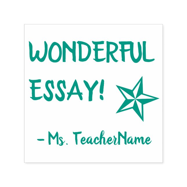 "WUNDERSCHÖNE ESSAY!" Tutor-Feedback-Rubber-Briefm Permastempel (Design)