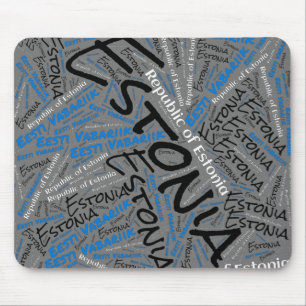 Wunderschöne Estland Flag Farben Patriotic Mousepad