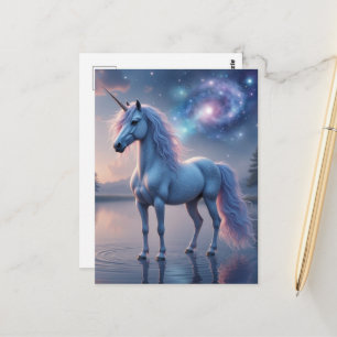 Wunderschöne Fantasie-Einhorn Postkarte
