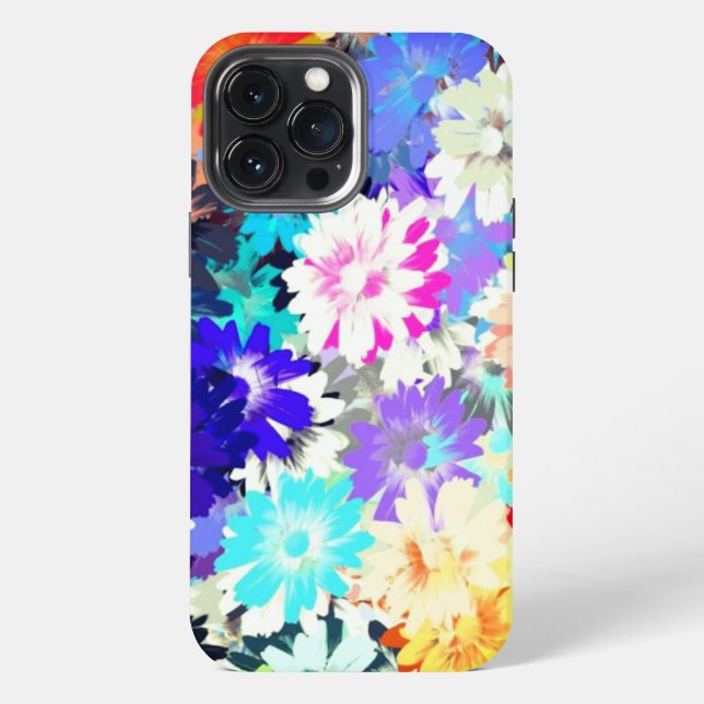 Wunderschöne farbige Blumen  iPhone Hülle (Rückseite)