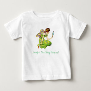 Wunderschöne Feenprinzessin mit individuellem Name Baby T-shirt