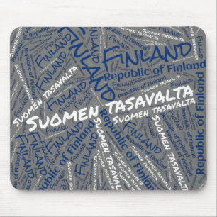 Wunderschöne finnische Flaggenfarben Patriotic Mousepad