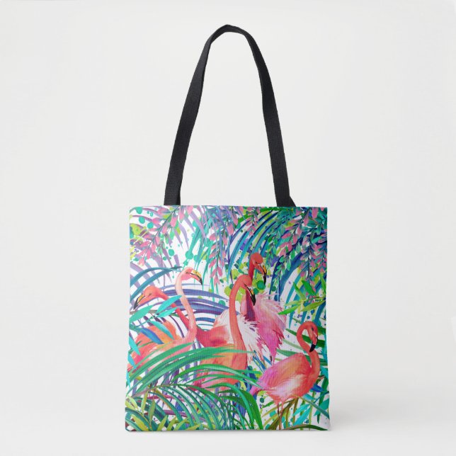 Wunderschöne Flamingo Aquarellbild. Afrika (Vorderseite)