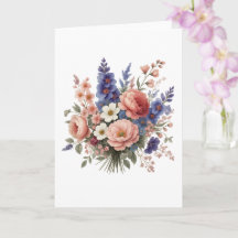 Wunderschöne florale Muttertags-Karte mit Liebe