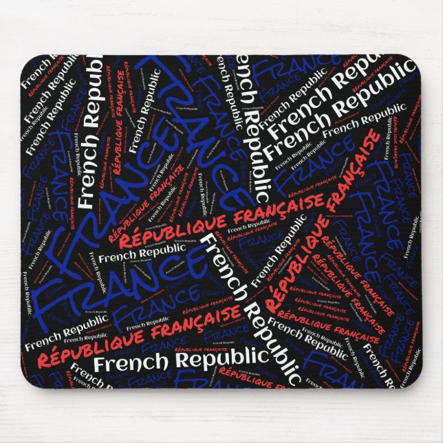 Wunderschöne Frankreich Flaggenfarben Patriotic Mousepad (Vorne)