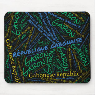 Wunderschöne Gabon Flag Farben Patriotic Mousepad