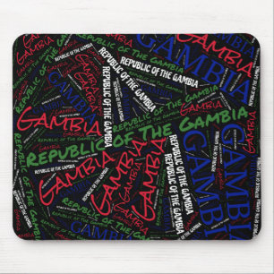 Wunderschöne Gambia Flag Farben Patriotic Mousepad