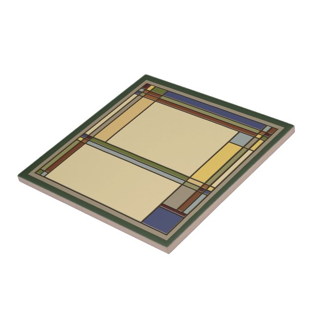 Wunderschöne geometrische Muster für Grüne Künste  Fliese (Seite)