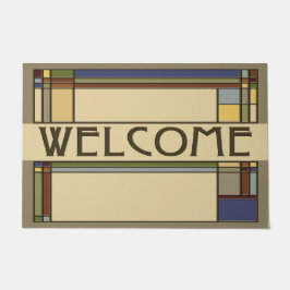 Wunderschöne, geometrische Muster von Herbstkunst Fußmatte