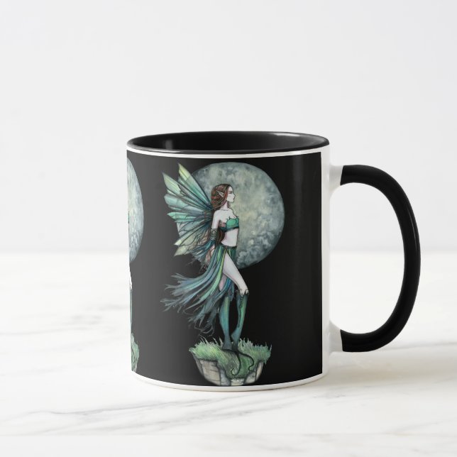Wunderschöne Grüne Mond Fee Kaffeetasse (Rechts)