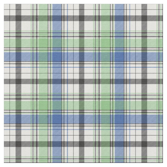 Wunderschöne grüne und blauer Frühling Kariert Stoff (Nahaufnahme)