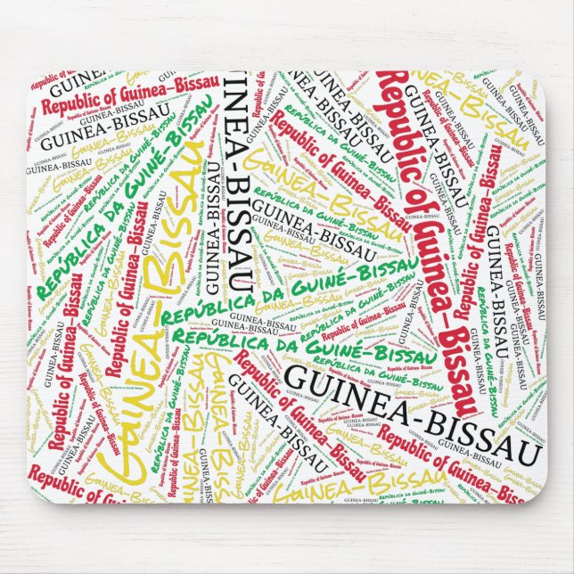 Wunderschöne Guinea-Bissau Flag Farben Patriotisch Mousepad (Vorne)