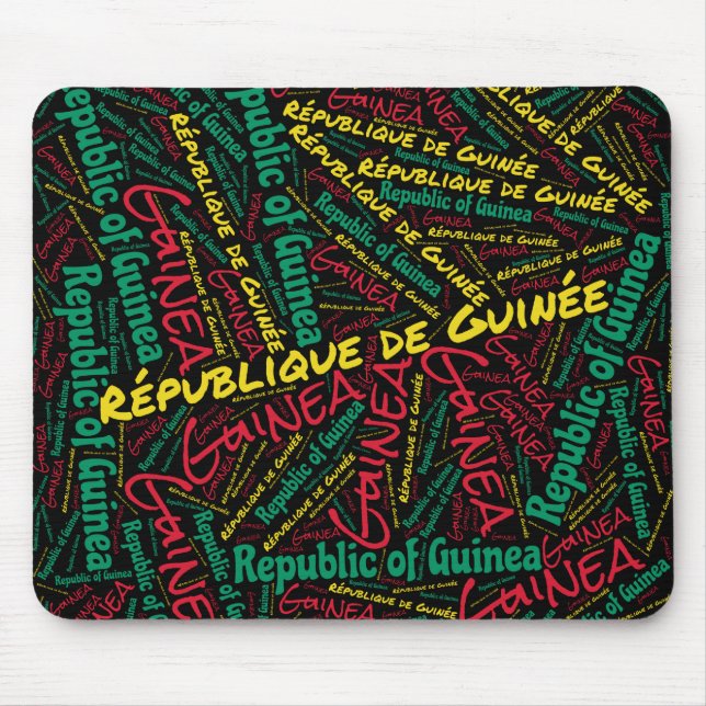 Wunderschöne Guinea Flag Farben Patriotic Mousepad (Vorne)