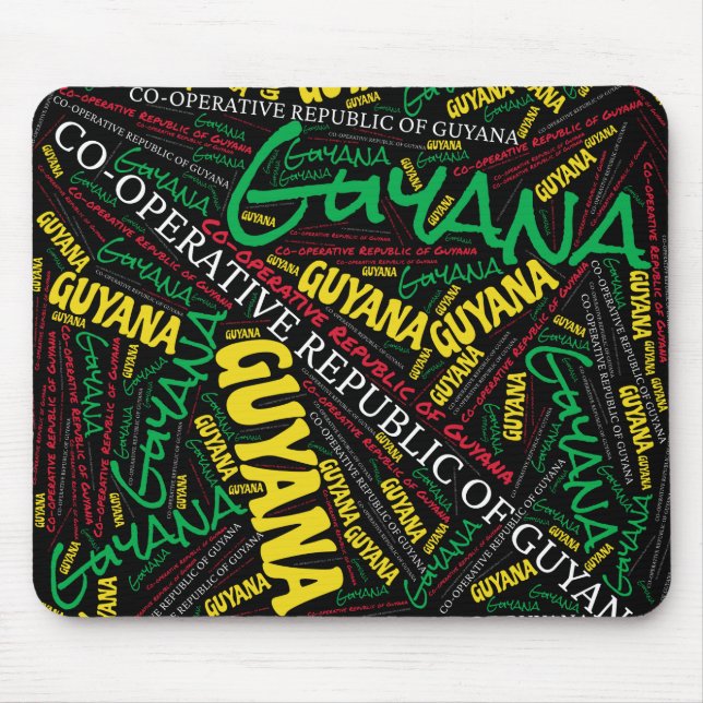 Wunderschöne Guyana Flag Farben Patriotic Mousepad (Vorne)