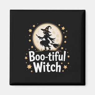 Wunderschöne Hexenmond-Silhouette Halloween 1 Magnet
